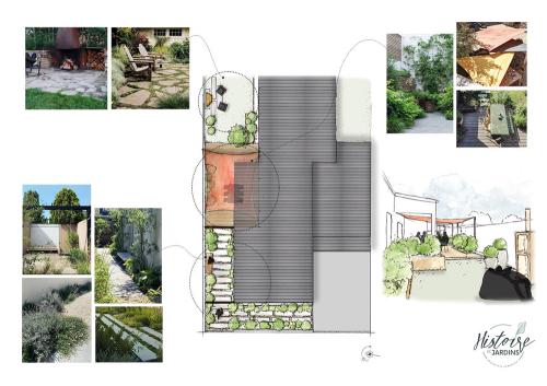 Iconographie - Plan d'un paysager conçu par Histoire de jardins