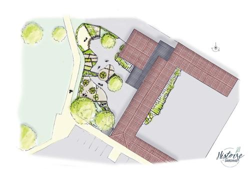 Iconographie - Plan d'un paysager conçu par Histoire de jardins