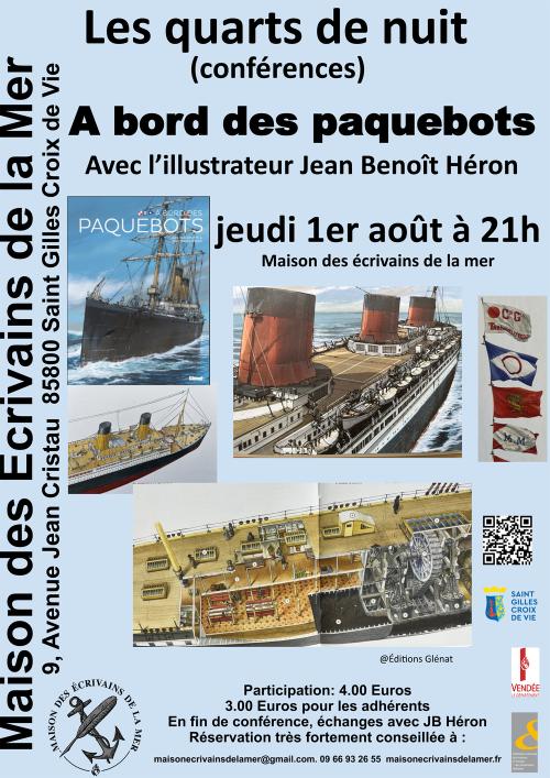 Iconographie - Affiche de conférence à la maison des écrivains de la mer