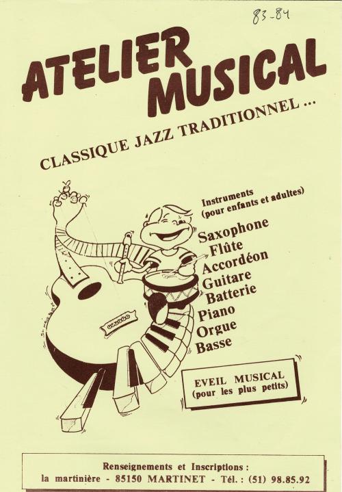 Iconographie - 1er Flyer Atelier Musical de Martinet