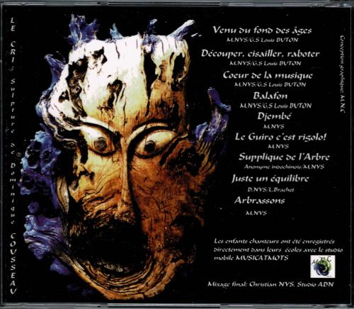 Iconographie - Dos du CD Vibr'Arbre par l'Atelier Musical et les Écoles Talmondais