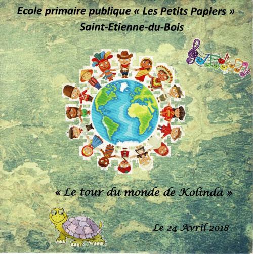 Iconographie - Couverture du CD CD Kolinda École P'tits papiers St Étienne du bois M. NYS 