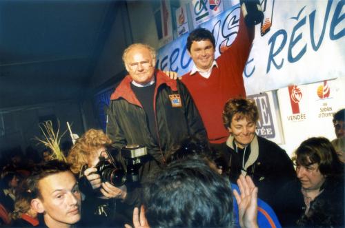 Iconographie - Vendée Globe - Arrivée d'Isabelle Autissier