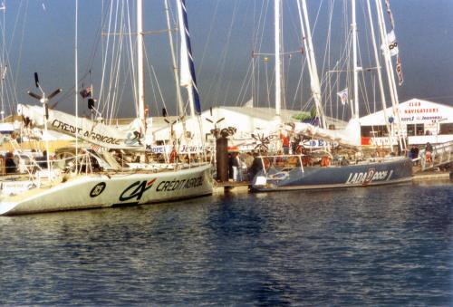 Iconographie - Vendée Globe - Ponton 1989  et village