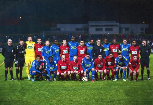 Iconographie - L'US Mouilleron en Pareds qui défie Angers SCO lors de la Coupe de France 2013 