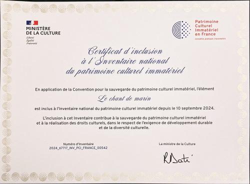 Iconographie - Le Certificat pour Le chant de marin
