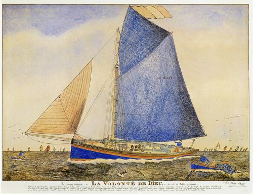 Iconographie - La barque sardinière La volonté de Dieu du port des Sables
