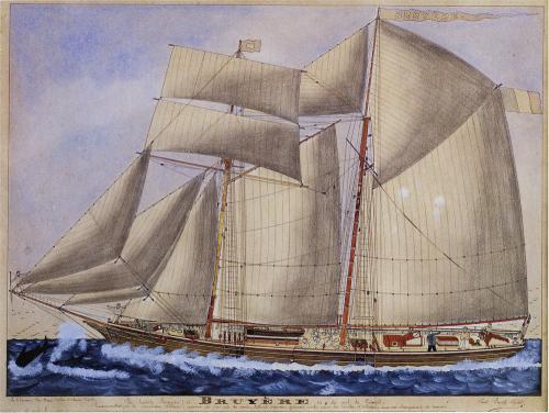 Iconographie - La goélette française Bruyère du port de Paimpol