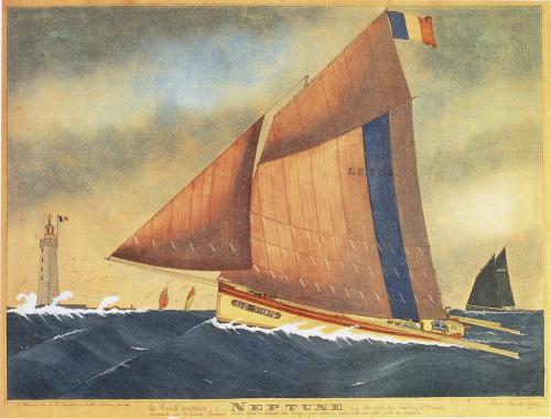 Iconographie - Le canot sardinier Neptune du port des Sables-d'Olonne
