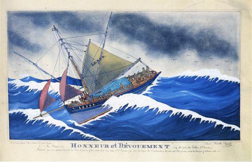 Iconographie - La barque Honneur et dévouement du port des Sable d'Olonne
