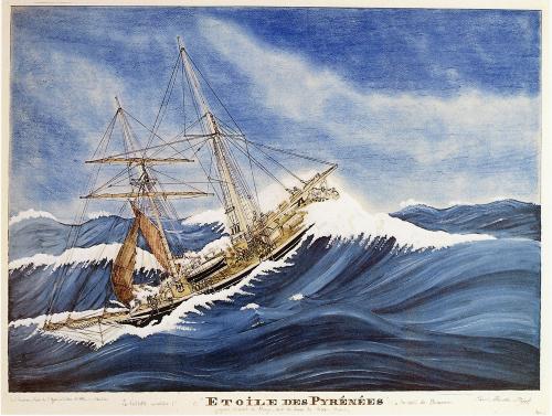 Iconographie - La goélette morutière Etoile des Pyrénées du port de Bayonne