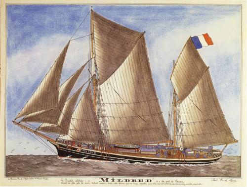 Iconographie - Le dundée caboteur Mildred du port de Vannes