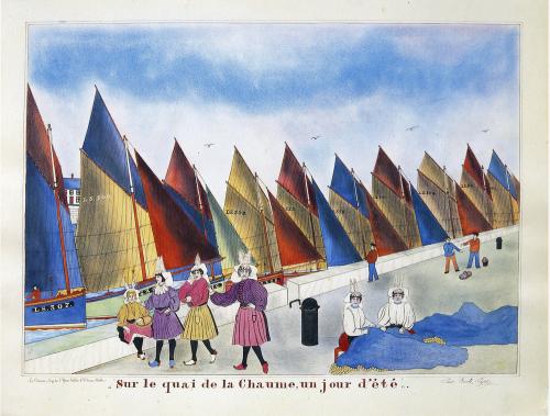 Iconographie - Sur les quais de la Chaume un jour d'été