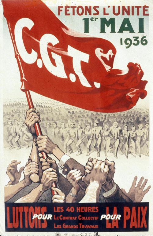 Iconographie - Affiche CGT 1er mai 1936