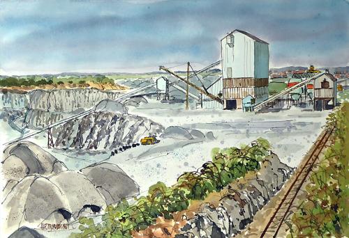 Iconographie - Carrières La Meilleraie aquarelle HPT