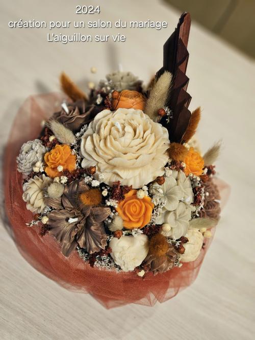 Iconographie - Composition florale de l'entreprise Fleur de cire