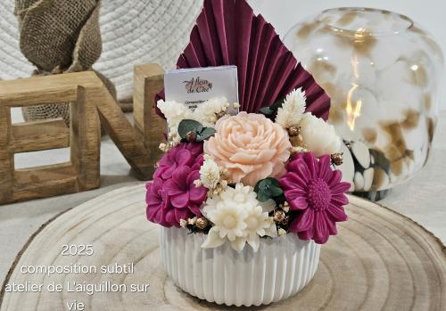 Iconographie - Composition florale de l'entreprise Fleur de cire
