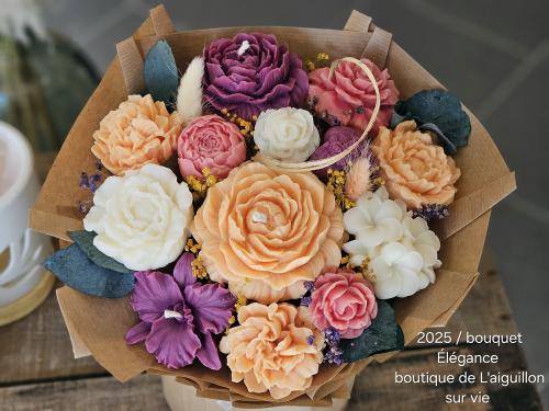 Iconographie - Composition florale de l'entreprise Fleur de cire