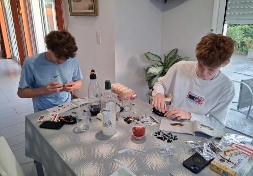 Iconographie - Adolescents jouant avec des Lego