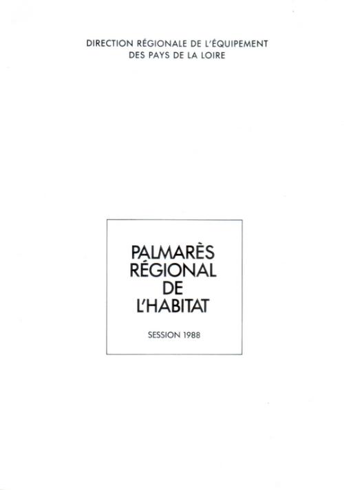 Iconographie - Palmarès de l'habitat 1988