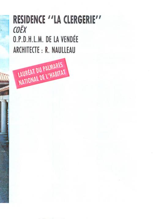 Iconographie - Palmarès de l'habitat 1988