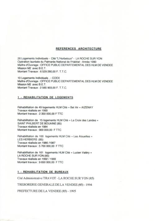 Iconographie - Palmarès de l'habitat 1988
