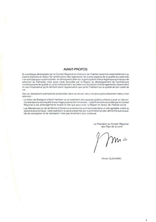 Iconographie - Palmarès de l'habitat 1988