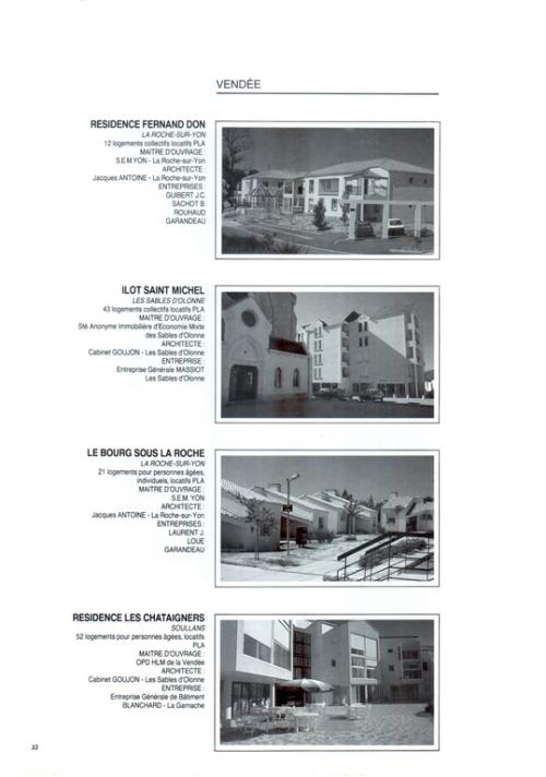 Iconographie - Palmarès de l'habitat 1990