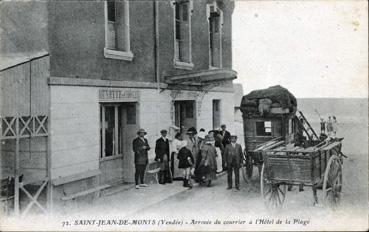 Iconographie - Arrivée du courrier à l'Hôtel de la plage