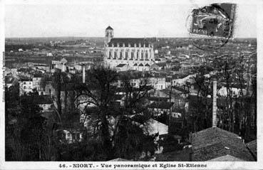 Iconographie - Vue panoramique et église St-Etienne