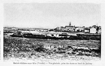 Iconographie - Vue générale, prise des dunes au bord du Jaunay