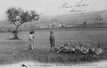 Iconographie - A la campagne ! Société choisie - Les gardeuses d'oies