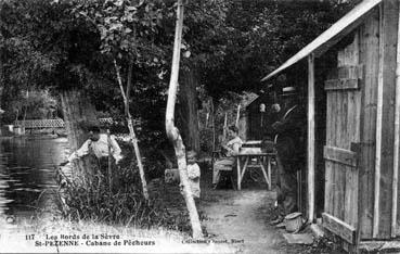 Iconographie - Les bords de Sèvre - St Pezenne - Cabane de pêcheurs