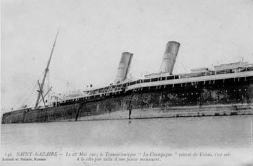 Iconographie - Le 28 mai 1915 le transatlantique "La Champagne "