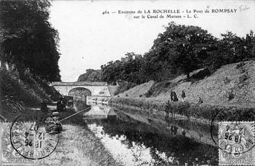 Iconographie - Le pont de Rompsay sur le canal de Marans