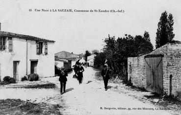 Iconographie - Une noce à La Sauzaie, commune de St-Xandre