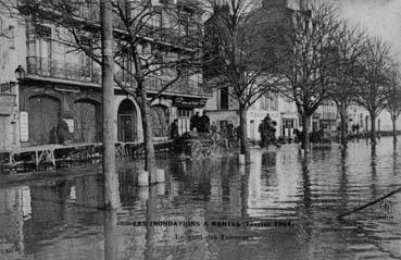 Iconographie - Les inondations à Nantes : Le quai des Tanneurs