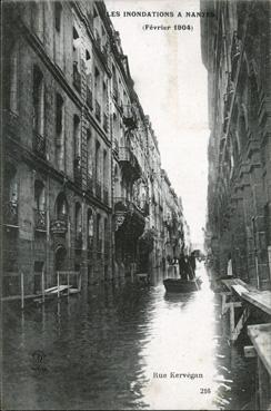 Iconographie - Les inondations à Nantes - Rue Kervégan