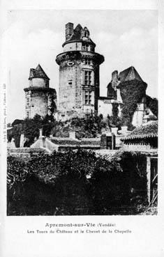 Iconographie - Les tours du château et le chevet de la chapelle