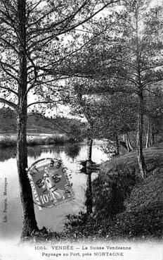 Iconographie - Paysage au port, près Mortagne