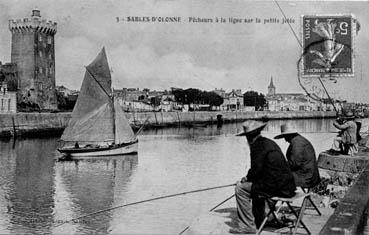 Iconographie - Pêcheurs à la ligne sur la petite jetée