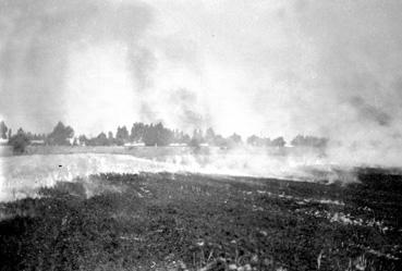 Iconographie - Incendie de paille après la moisson près de la Petite Foudrière