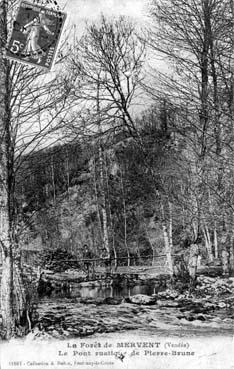 Iconographie - La Forêt de Mervent - Le pont rustique de Pierre-Brune