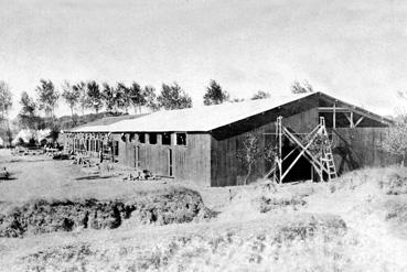 Iconographie - Construction du camp américain au Champ Gaillard