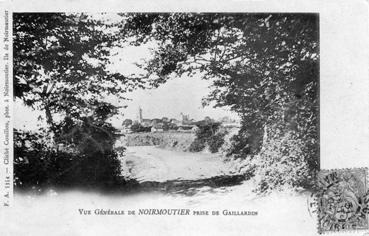 iconographie - Vue générale de Noirmoutier prise du Gaillardin