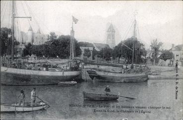 Iconographie - Le port et les bateaux venant charger le sel...