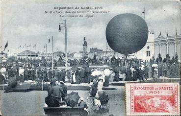 Iconographie - Exposition de Nantes 1904 - Ascencion du ballon Exposition