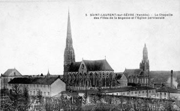 Iconographie - La chapelle des filles de la Sagesse et l'église paroissiale