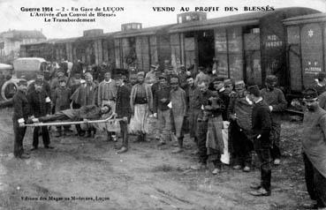 Iconographie - Guerre 1914 - En gare de Luçon