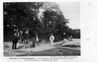 Iconographie - La ballade aux muguets en forêt - Joueurs de boule